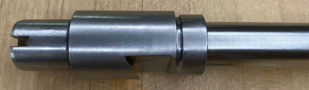 Close up on a Rimefire barrel