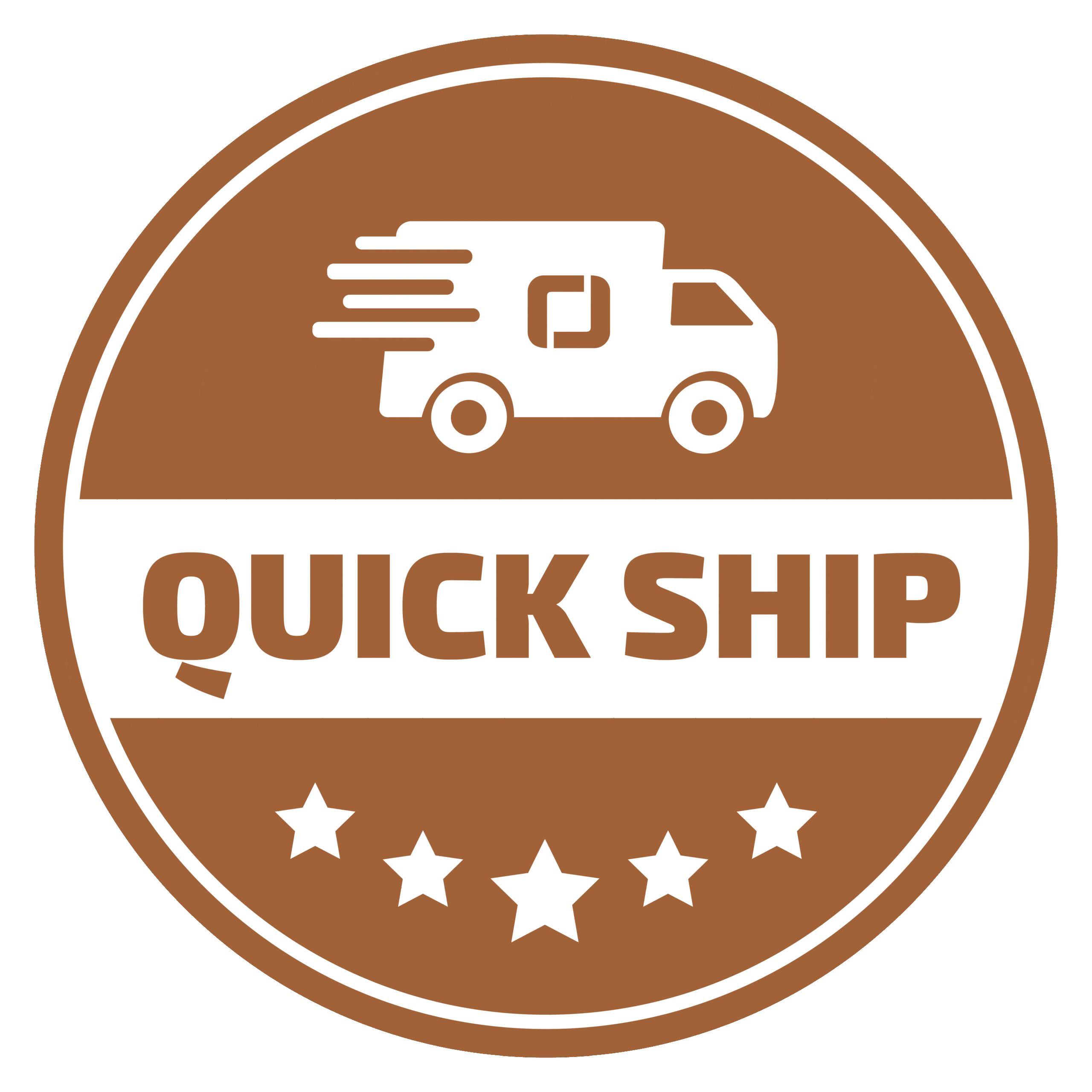 quick ship icon with speeding truck